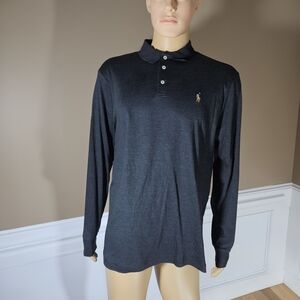 Ralph Lauren Dark Gray Long Sleeve Polo Shirt
